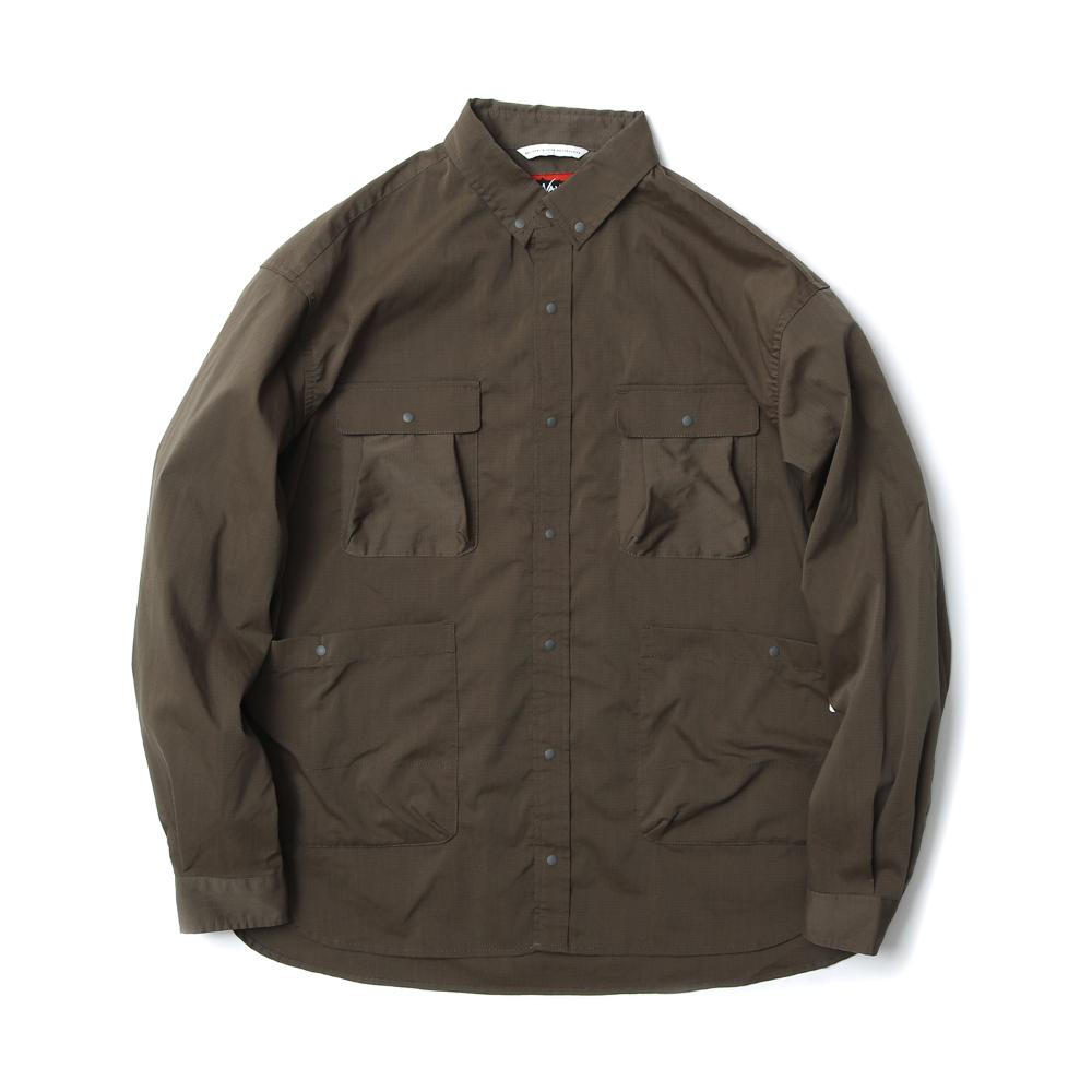 ナンガ / NANGA（ナンガ） | ヒノックリップストップキャンプシャツ / HINOC RIPSTOP CAMP SHIRT NW2421-1H207-A AMG 