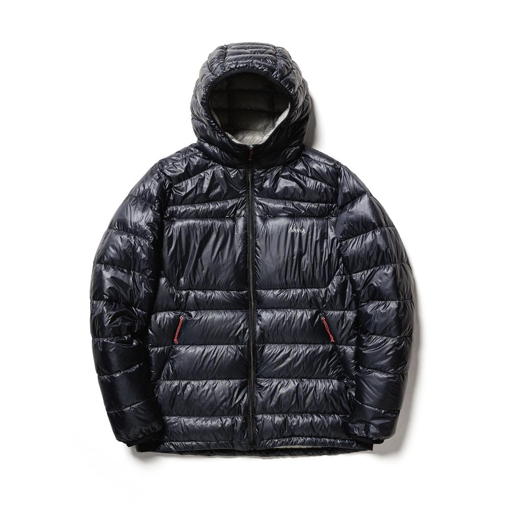 ミニマリスムダウンジップフーディー / MINIMARHYTHM DOWN ZIP HOODIE ND2241-1A033 BLK×L.GRY|ナンガ / NANGA