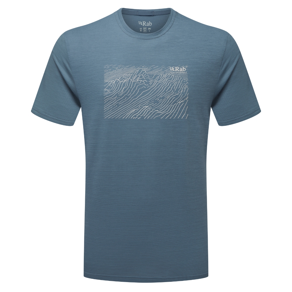 シンクリノ リッジ ティー（メンズ） / Syncrino Ridge Tee QFG-36 Orion Blue ［25SS］|ラブ / Rab