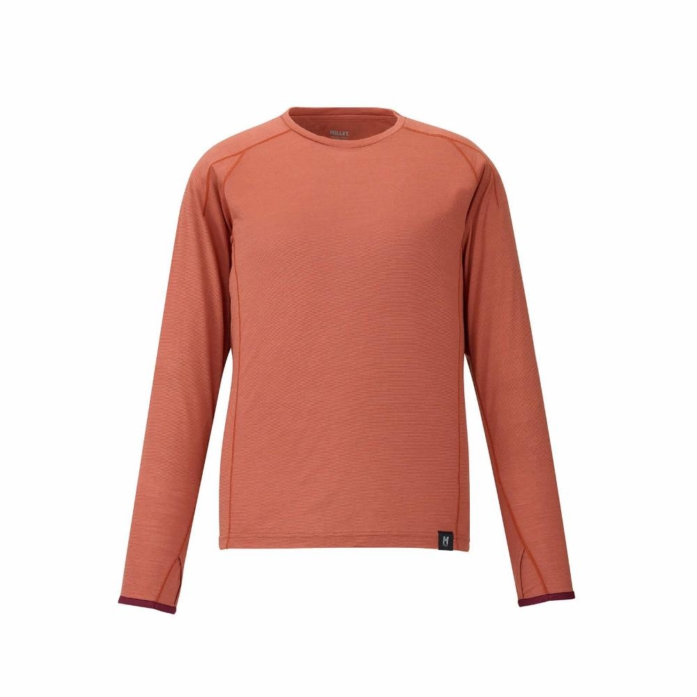 【クリアランス】ウビック ウール クルー ロングスリーブ［レディース］ / UBIC WOOL CREW LS W/MIV03216 N0004 GINGER SPICE|ミレー / MILLET