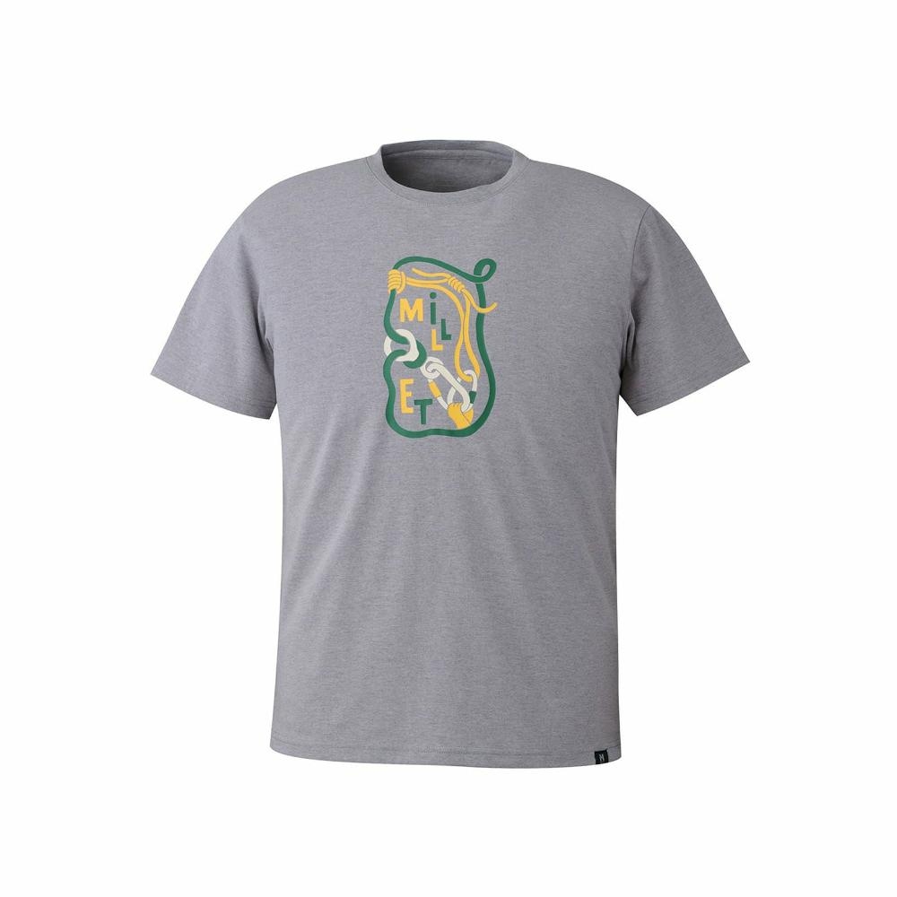 【アウトレット】ロープ Tシャツ ショートスリーブ［メンズ］ /  MIV02072 N4809 HEATHER GREY|ミレー / MILLET