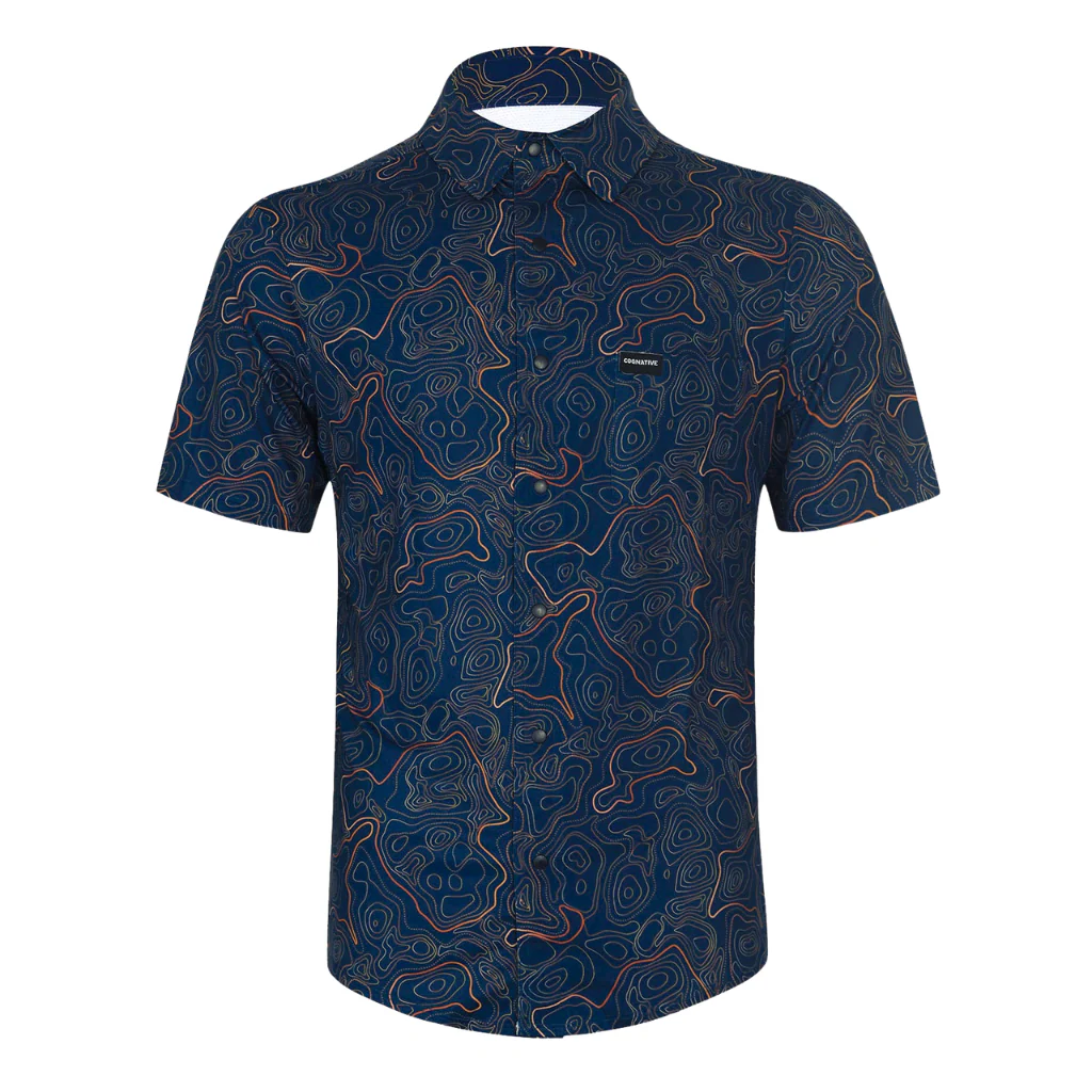 半袖カタリストシャツ （メンズ） / Short Sleeve Catalyst Shirt Indigo Topo ［25FW］|コグナティブ / COGNATIVE