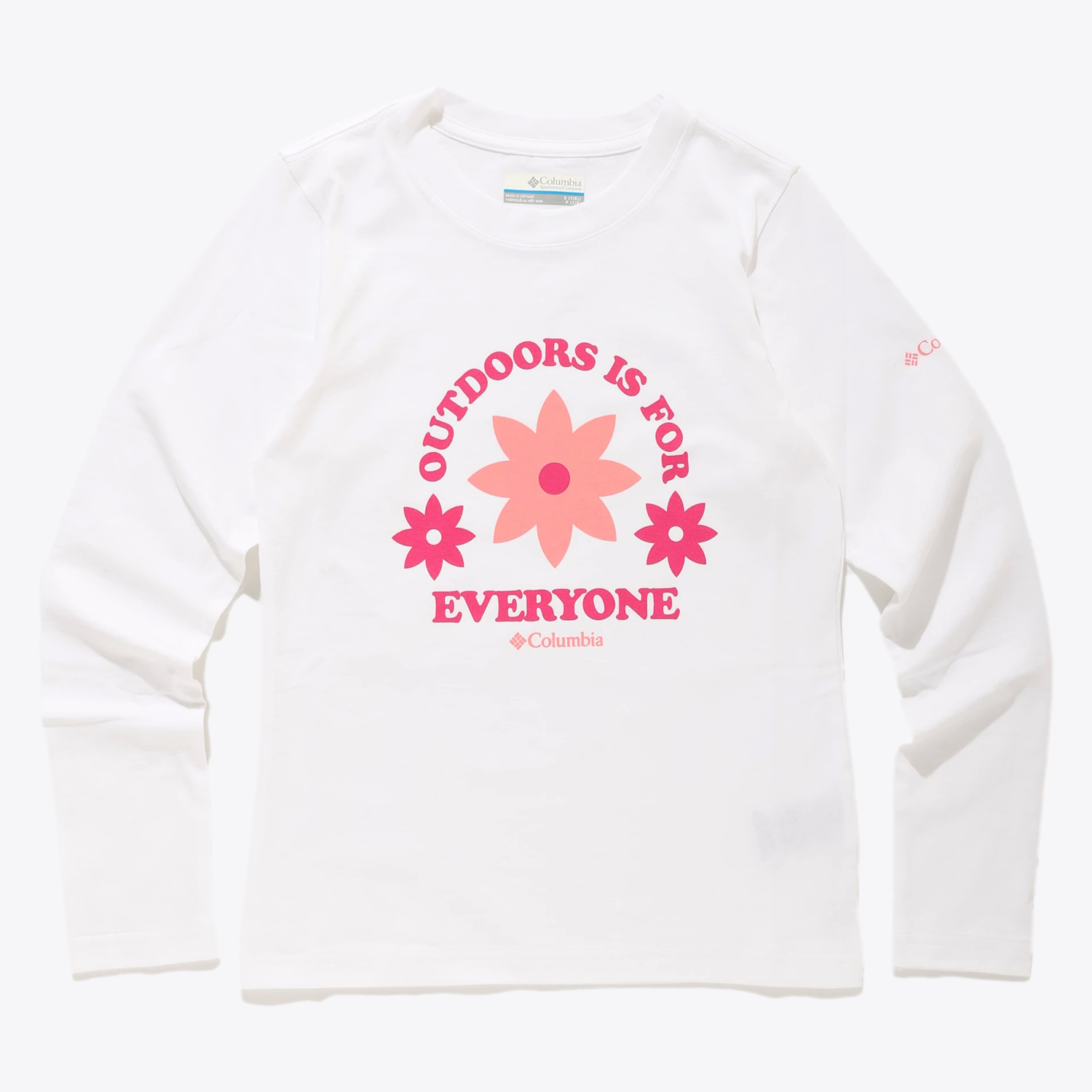 【アウトレット】ヘーゼルデルヒルロングスリーブラフィックティー（キッズ） / AG7337 102 White, Flower Child|コロンビア / Columbia