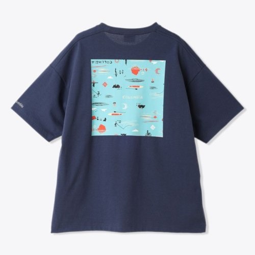 【クリアランス】クレストトゥバレーグラフィックショートスリーブTシャツ（メンズ） / PM0538 466 Nocturnal ［25FW］|コロンビア / Columbia