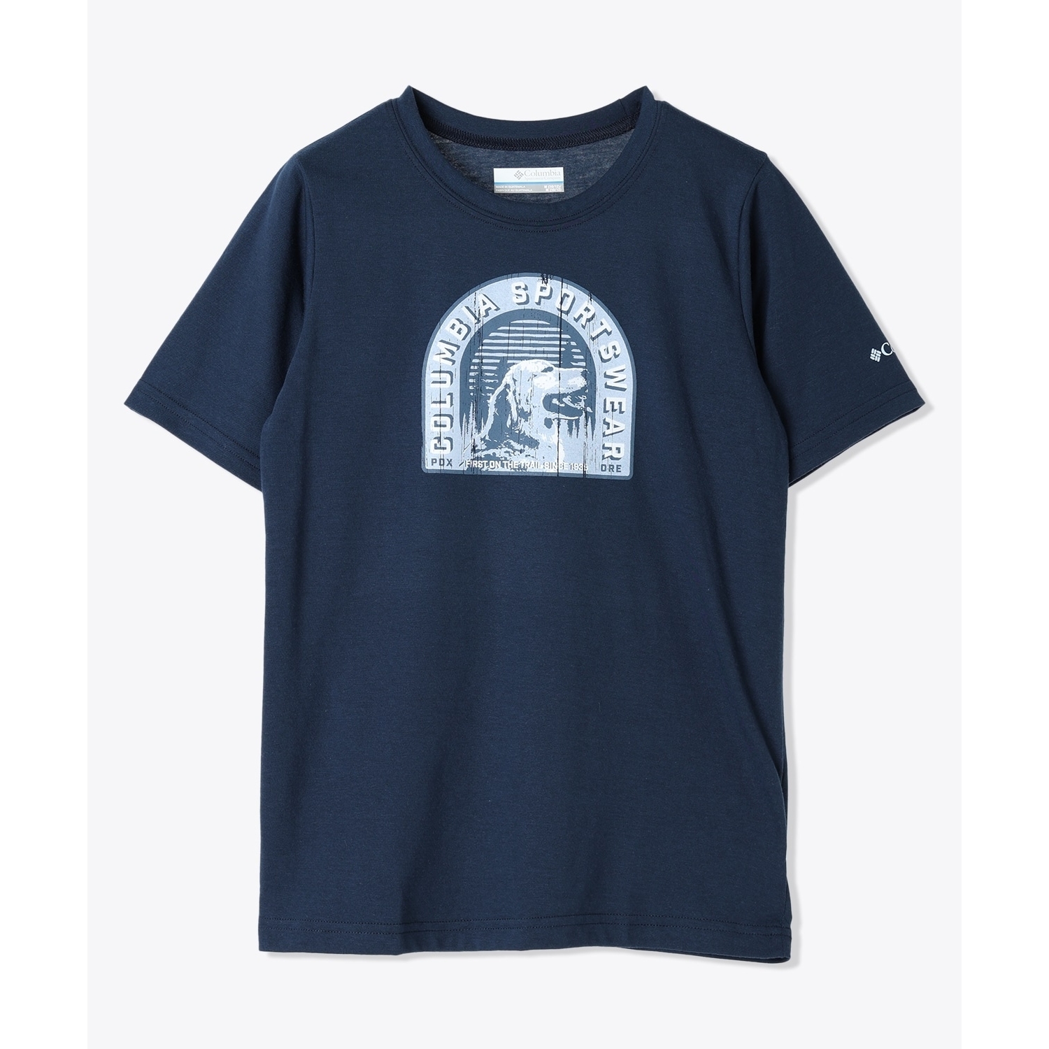 【クリアランス】ラプードルパスショートスリーブTシャツ（キッズ） / AB8893 466 Collegiate Navy Furry Friend ［25SS］|コロンビア / Columbia