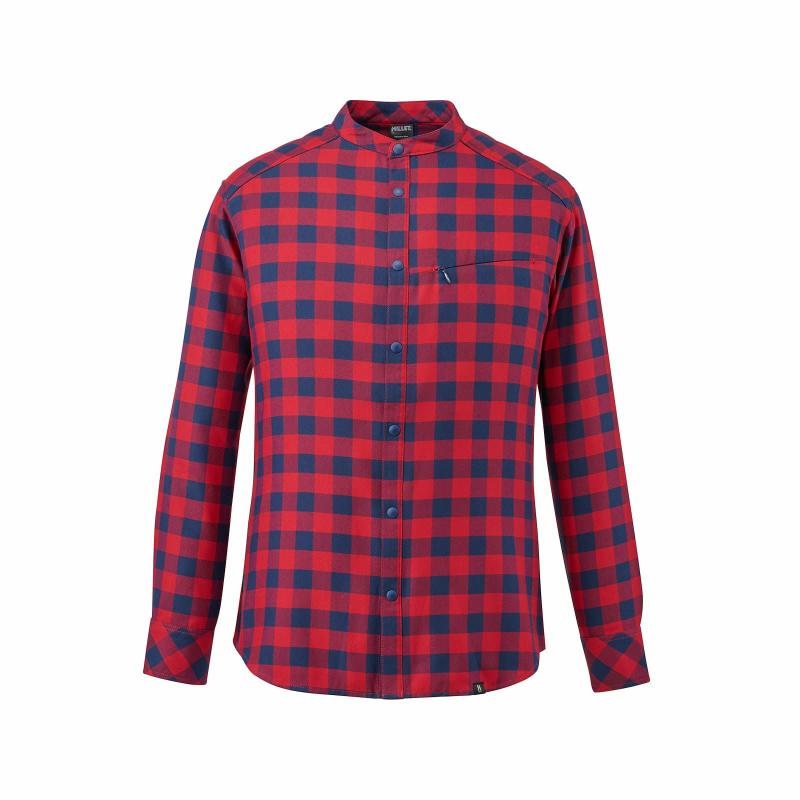 ミレー / MILLET（ミレー） | 【クリアランス】サーモ チェック スタンド シャツ ロングスリーブ［メンズ］ /  MIV03137 N1546 DEEP RED