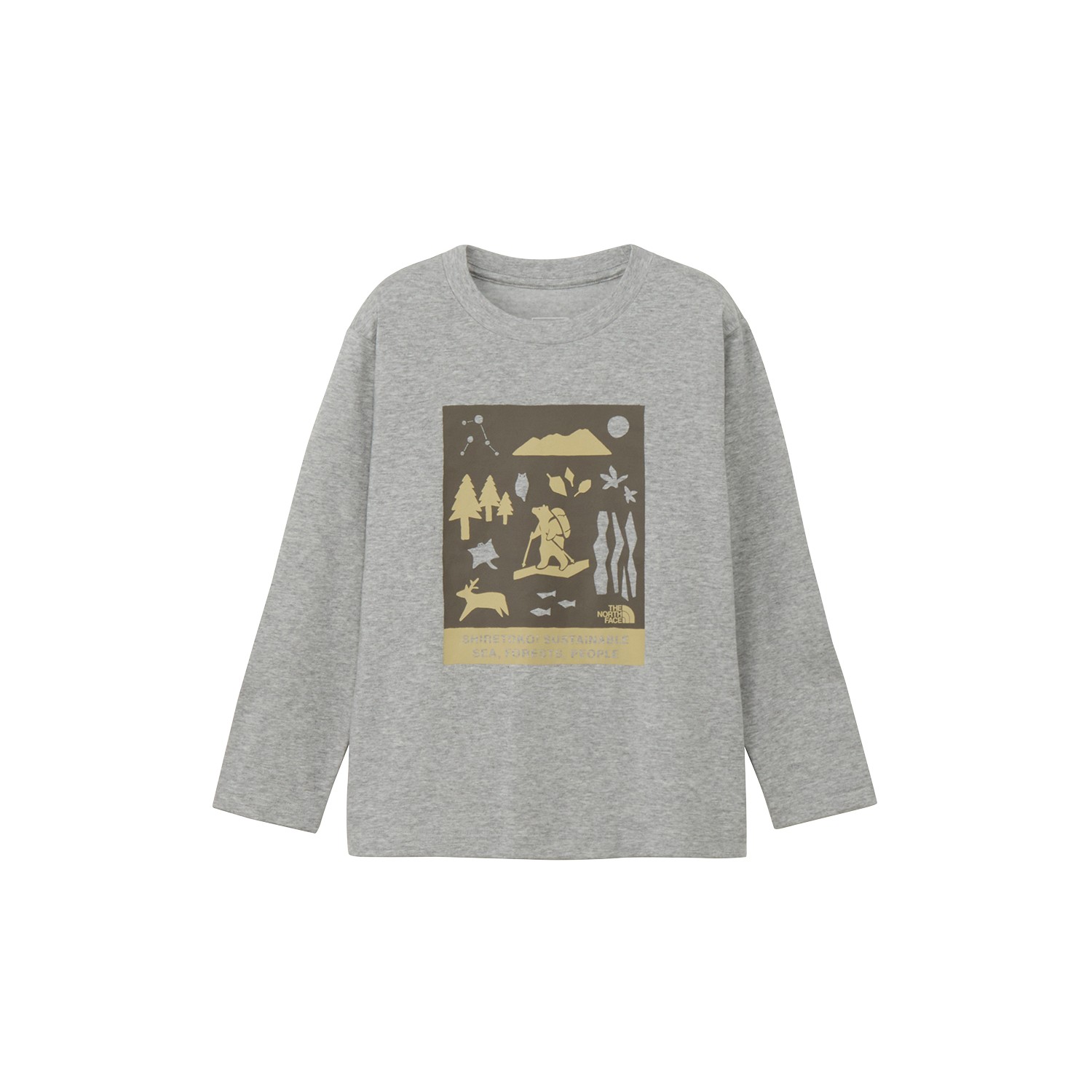 ザ・ノース・フェイス / THE NORTH FACE（ノースフェイス） | ロングスリーブシレトコトコティー（キッズ） / NTJ82530ST ミックスグレー・Z ［25FW］