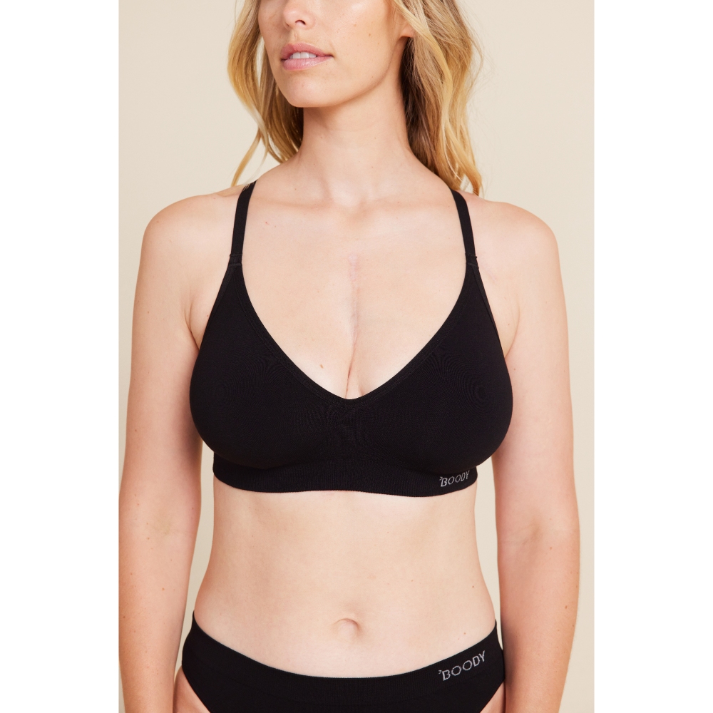 ワイヤレスTシャツブラ（ウィメンズ） / PWTFBL Black [25FW]|ブーディ / Boody