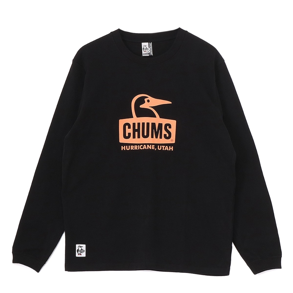チャムス / CHUMS（チャムス） | ブービーフェイスブラッシュドロングスリーブTシャツ（ユニセックス） / CH01-2667 CH11-2667 Black x Orange ［25FW］