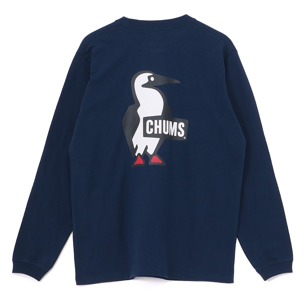 チャムス / CHUMS（チャムス） | ブービーロゴブラッシュドロングスリーブTシャツ（ユニセックス） / CH01-2668 CH11-2668 Navy ［25FW］