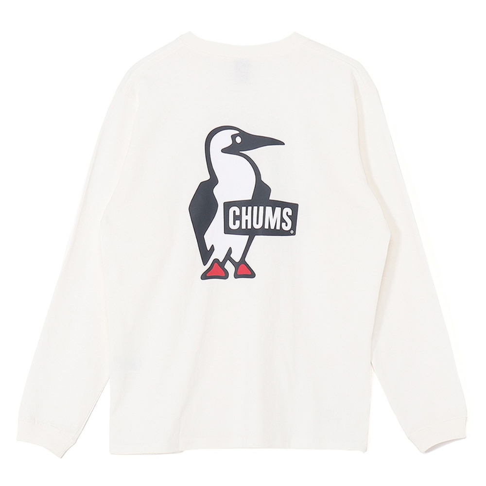 チャムス / CHUMS（チャムス） | ブービーロゴブラッシュドロングスリーブTシャツ（ユニセックス） / CH01-2668 CH11-2668 White ［25FW］