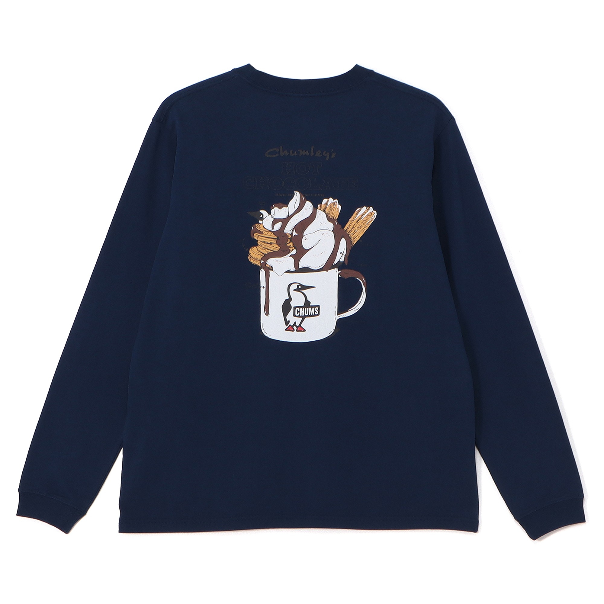 チャムス / CHUMS（チャムス） | ホットチョコレートポケットブラッシュドロングスリーブTシャツ（ユニセックス） / CH01-2659 CH11-2659 Navy ［25FW］