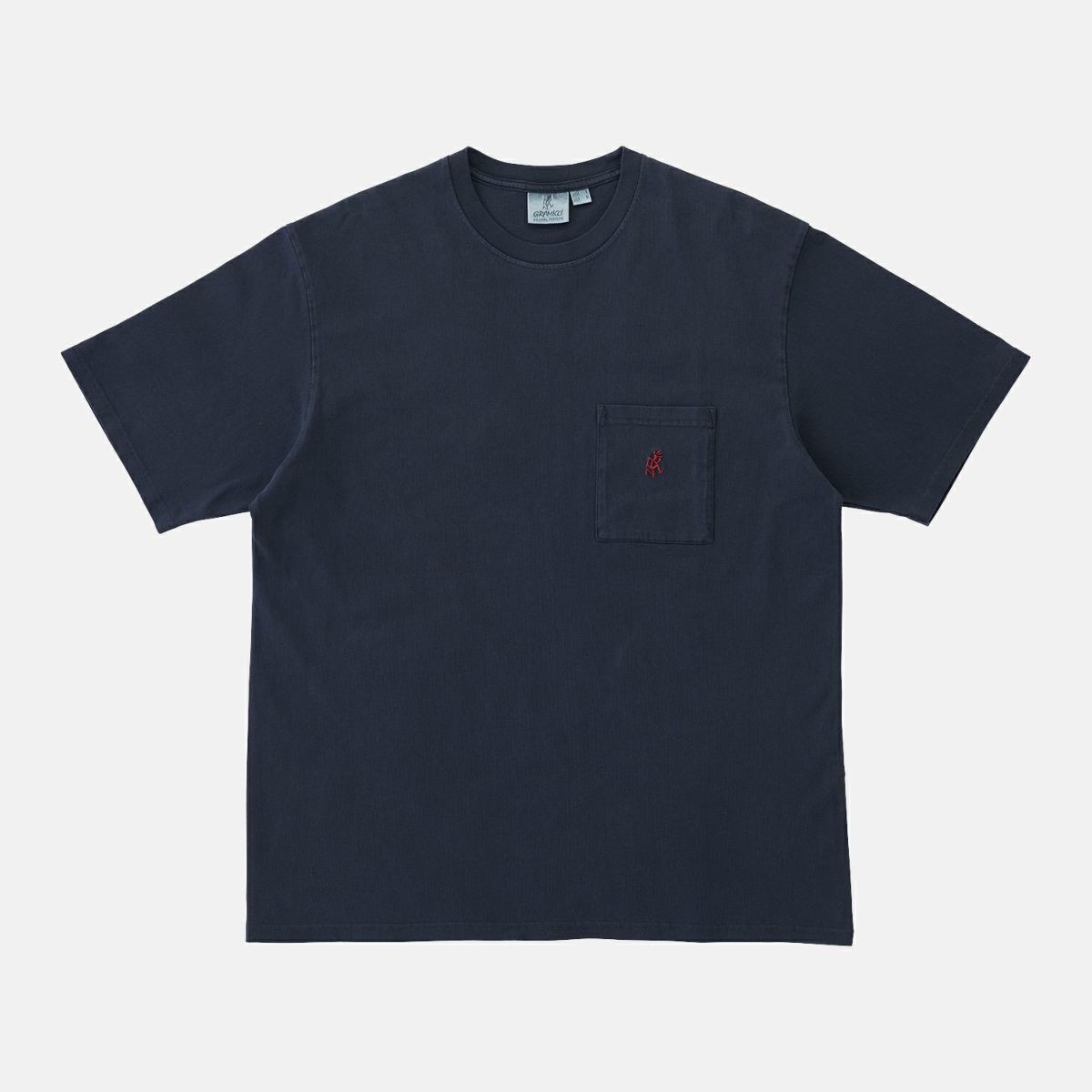 ワンポイントTシャツピグメントダイ（ユニセックス） / ONE POINT TEE PIGMENT DYED G304-OGJ-PG NAVY PIGMENT ［25FW］|グラミチ / Gramicci