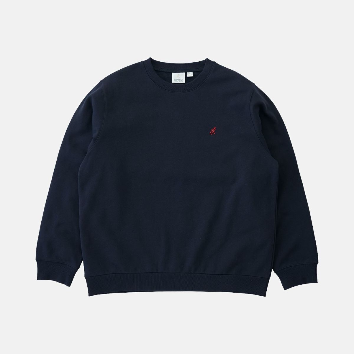グラミチ / Gramicci（グラミチ） | ワンポイントクルースウェットシャツ（ユニセックス） / ONE POINT CREW SWEATSHIRT G308-FT DARK NAVY ［25FW］