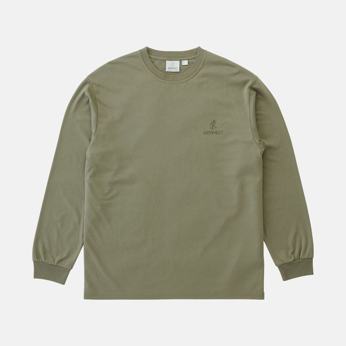 Gramicci グラミチ ぐらみち | ワンポイントロゴロングスリーブTシャツ（ユニセックス） / ONE POINT LOGO L/S TEE G5FU-T100 KHAKI ［25FW］