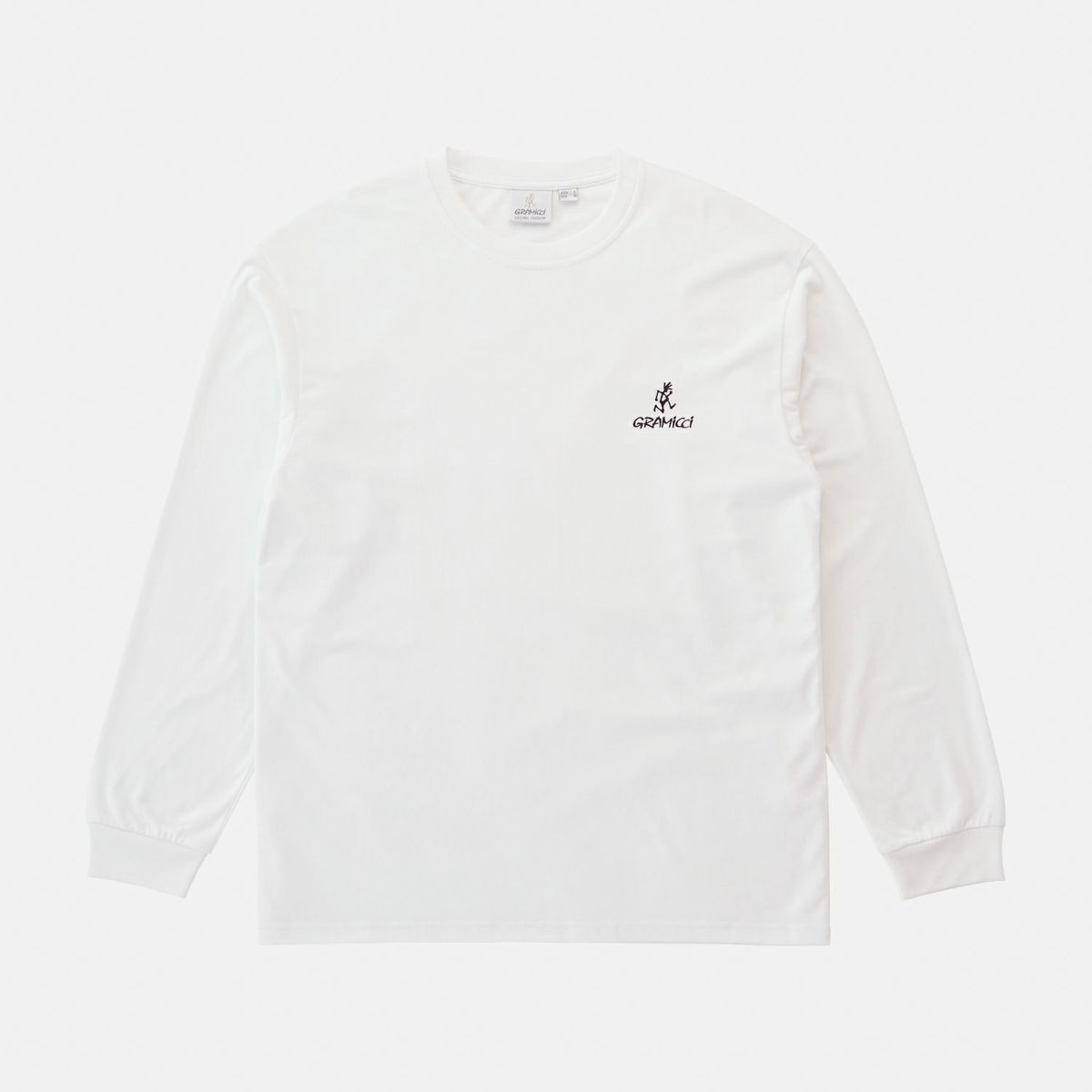 Gramicci グラミチ ぐらみち | ワンポイントロゴロングスリーブTシャツ（ユニセックス） / ONE POINT LOGO L/S TEE G5FU-T100 WHITE ［25FW］