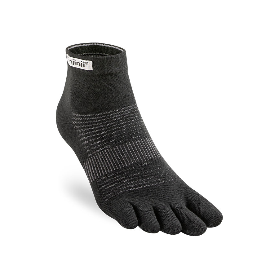 ランオリジナルウェイトミニクルー（ユニセックス） / 282130 ブラック ［25FW］|インジンジ / injinji