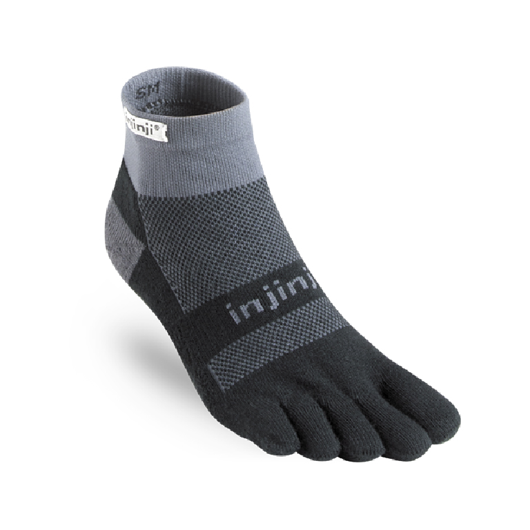 インジンジ / injinji（インジンジ） | ランミッドウェイトミニクルー（ユニセックス） / 203230 ブラック/グレー ［25FW］