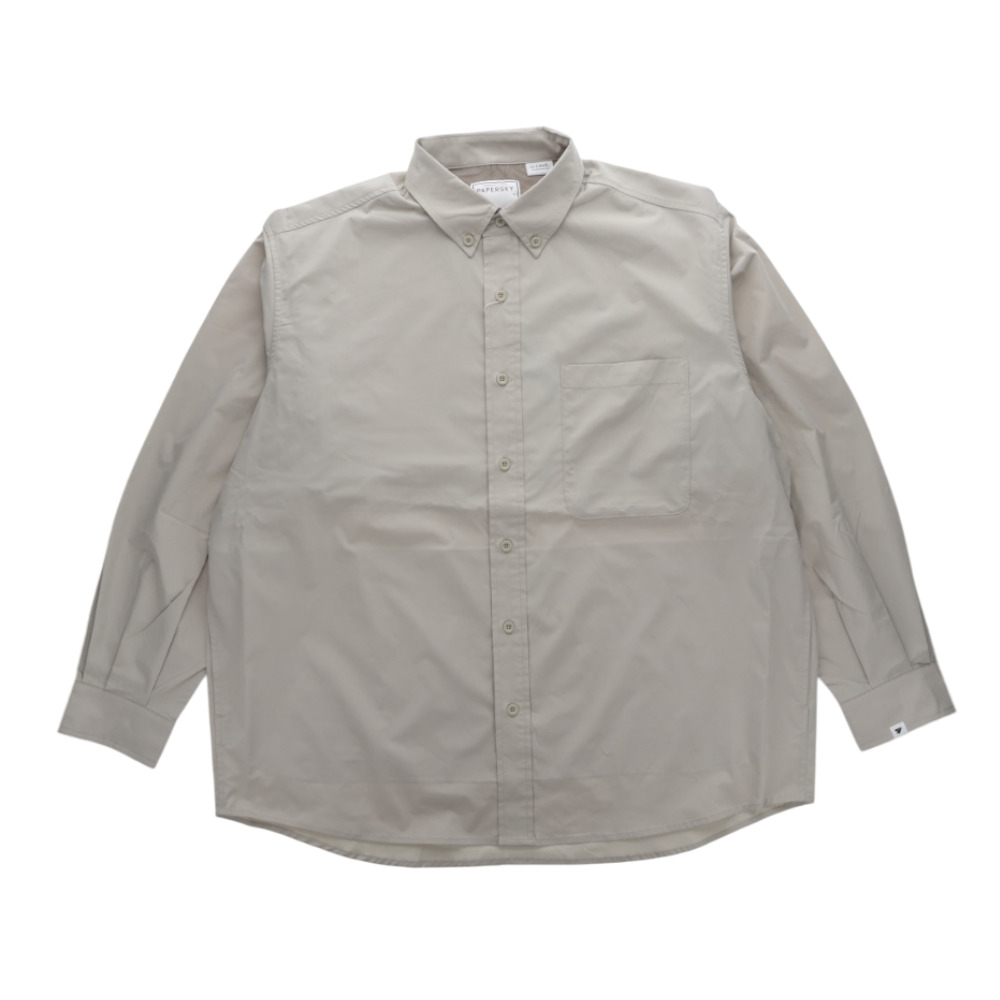 ペーパースカイ / PAPERSKY（ペーパースカイ） | PAPERSKY WEAR HIKE＆BIKE CAVE TYPEWRITER BIG SHIRT（ユニセックス） / PS231005 83（LIGHT BEIGE） ［25FW］