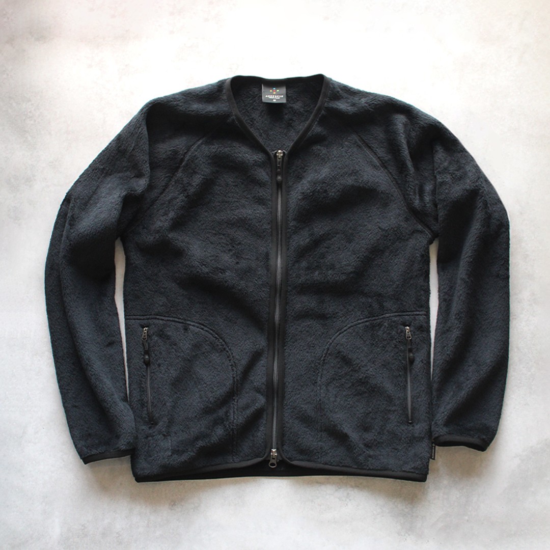 ｱｸｼｰｽﾞｸｲﾝ ﾓﾃﾞｨﾌｧｲﾄﾞ / AXESQUIN modified（ｱｸｼｰｽﾞｸｲﾝ） | POLARTEC HIGH LOFT CARDIGAN（ユニセックス） / 321126 BLACK ［25FW］