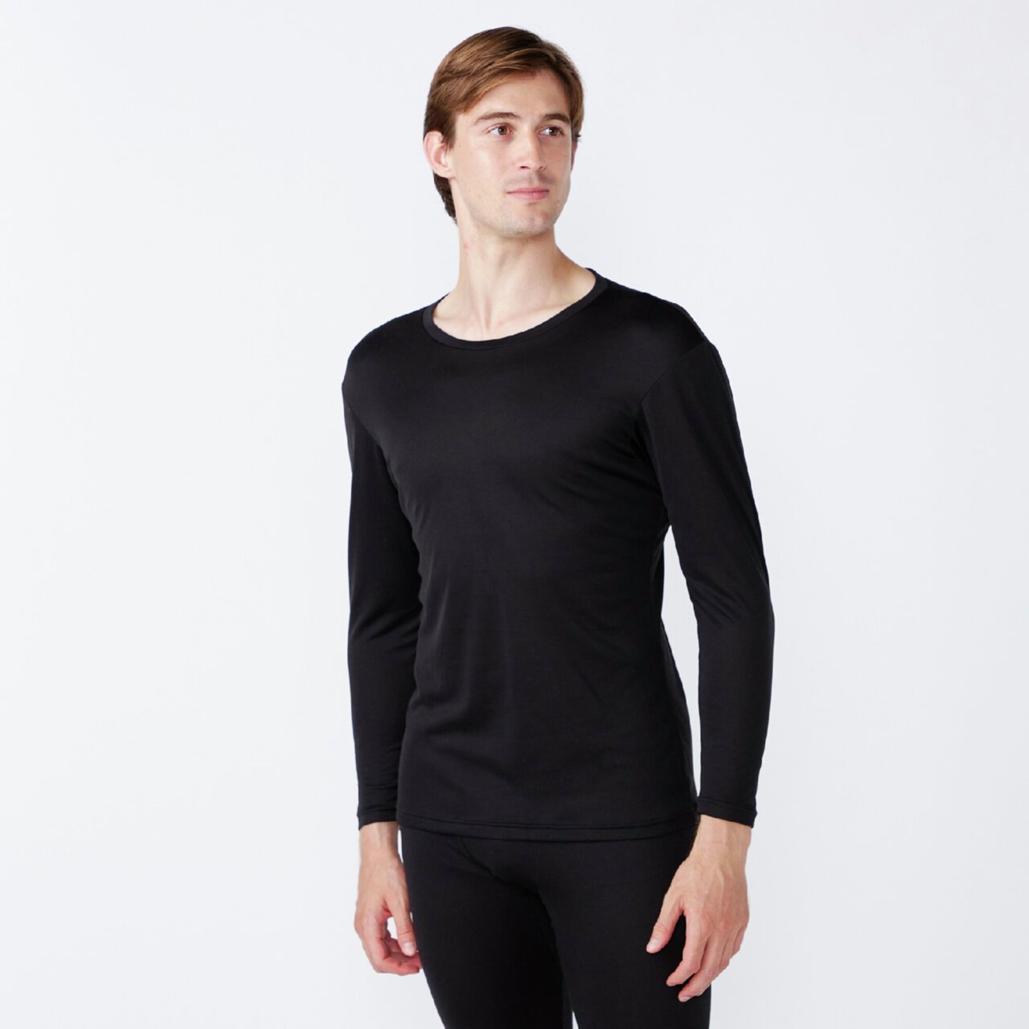 ミズノ / MIZUNO（ミズノ） | 【吸湿発熱】ミズノプレミアホットインナー ブレスサーモ Dailyモデル 薄手 クルーネック長袖シャツ（メンズ） / C2JAC6K2 09：ブラック ［25FW］