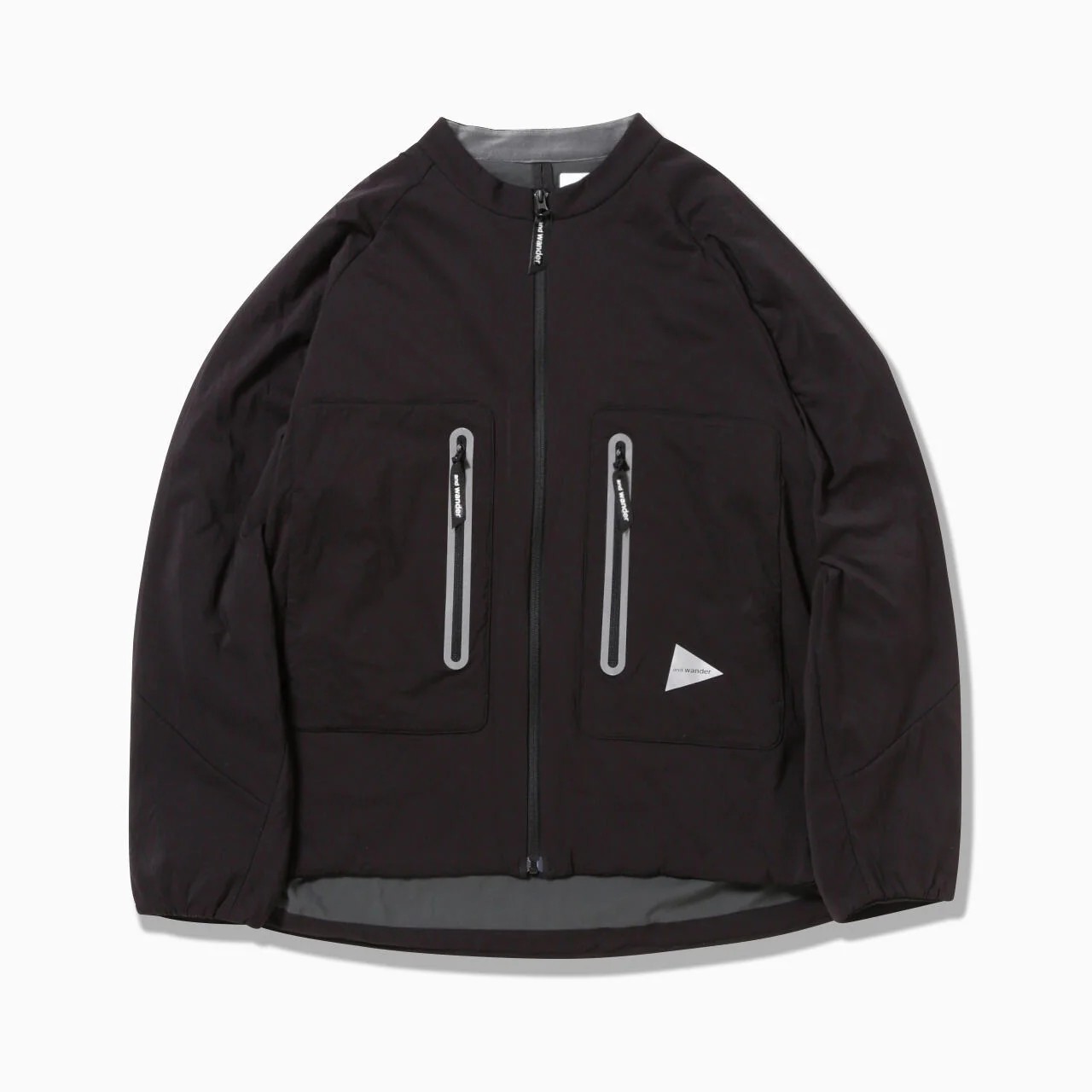alpha AIR collarless jacket（ユニセックス） / 5231015 black ［25FW］|アンドワンダー / and wander