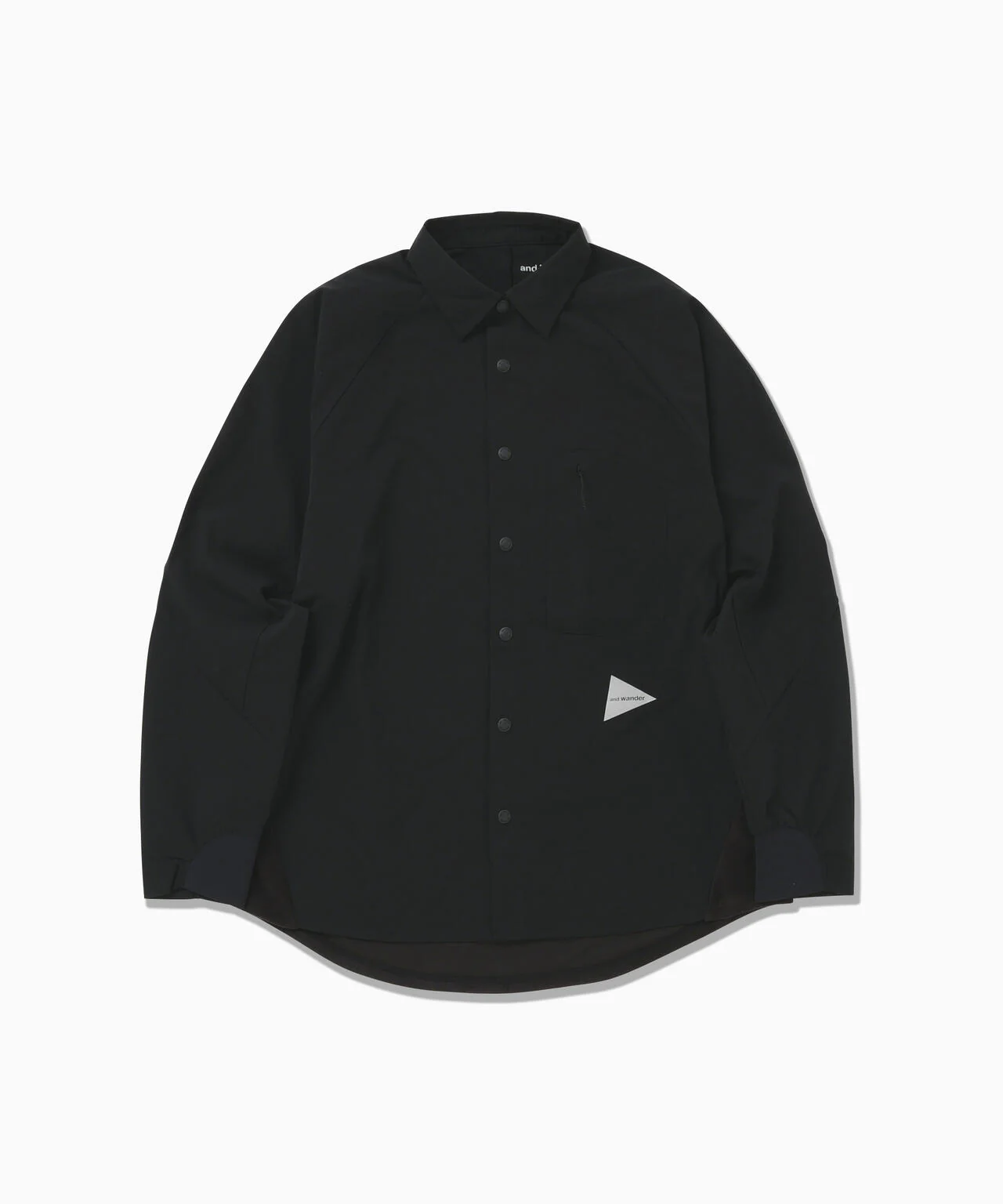 fleece base LS shirt（ユニセックス） / 5253024 black ［25FW］|アンドワンダー / and wander