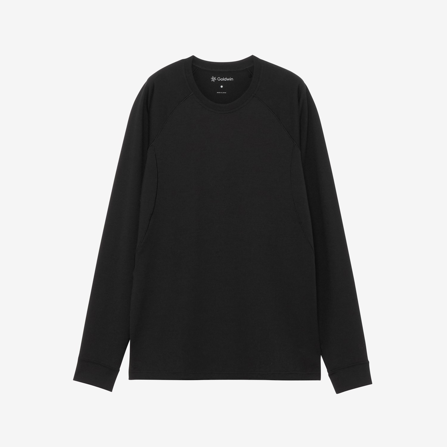 ウールクルーロングスリーブ（C3fit/メンズ） / GC84435 ブラック×ブラック・KK ［25FW］|ゴールドウイン / Goldwin
