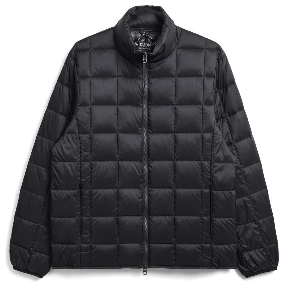 タイオン / TAION（タイオン） | ベーシック ハイネックWジップ インナーダウンジャケット / ブラック TAION-102WZ_001 HI NECK W-ZIP DOWN JKT ユニセックス