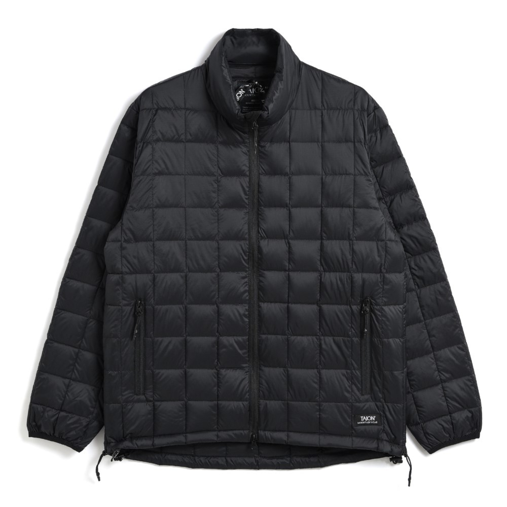 タイオン / TAION（タイオン） | マウンテン ハイネック ライトダウンジャケット / ブラック TAION-102ZXMT MOUNTAIN HI-NECK W-ZIP LIGHT DOWN JKT ユニセックス