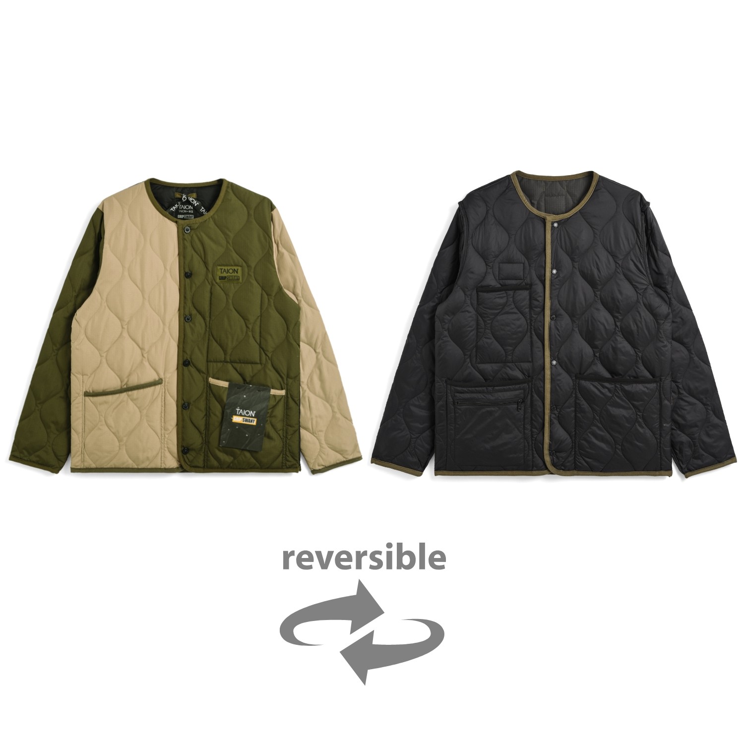 タイオン / TAION（タイオン） | GRIPSWANY×TAIONコラボ リバーシブル ダウンジャケット / TAION-G-JK01 クレイジー ［25FW］