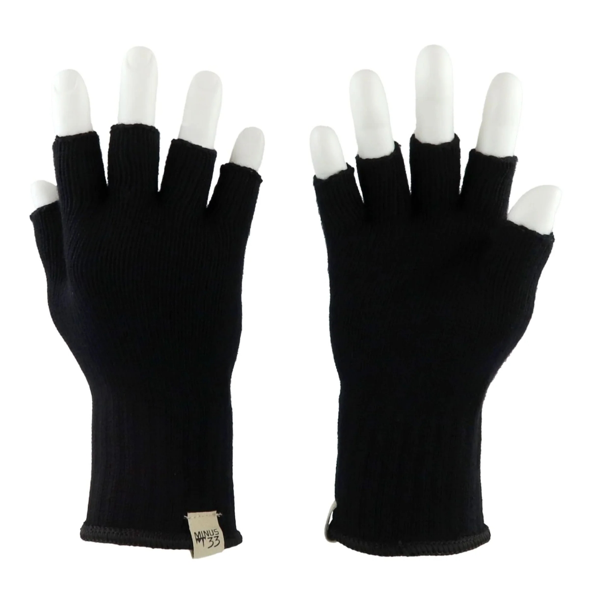 マイナス33 / MINUS 33（マイナス） | Merino Wool Fingerless Gloves（ユニセックス） / 6610 Black ［25FW］