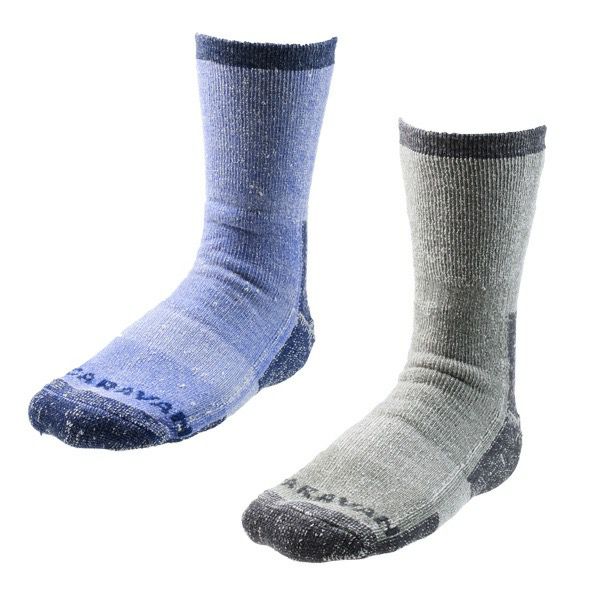 キャラバン / Caravan（キャラバン） | メリノウール neo 2Pソックス / 0142004 877 チャコールグレー/ネイビー