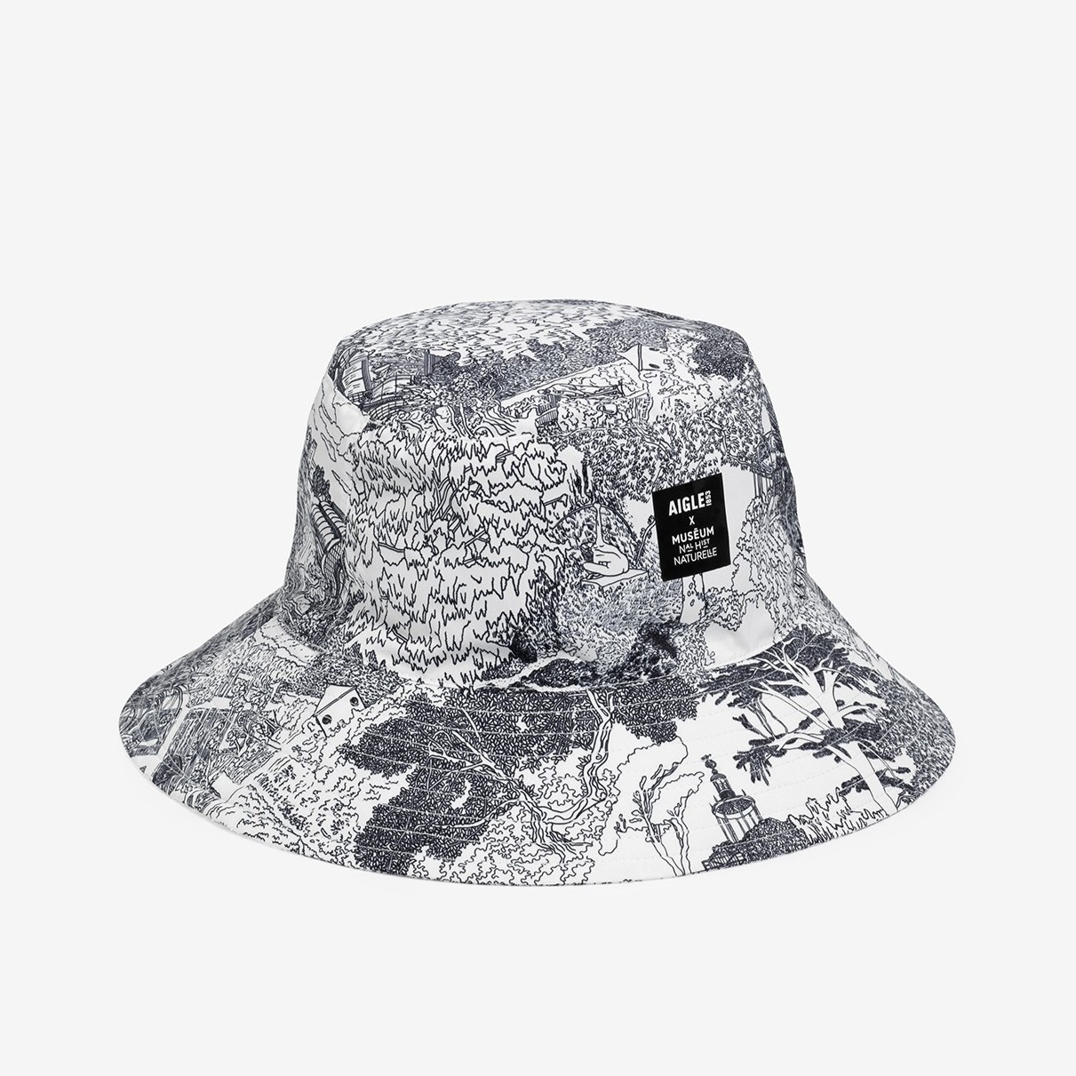 AIGLE / エーグル（エーグル） | 【アウトレット】プリントレインハット イーグルX 国立自然史博物館 / ZRKAX34 002 ホワイト×ブラック
