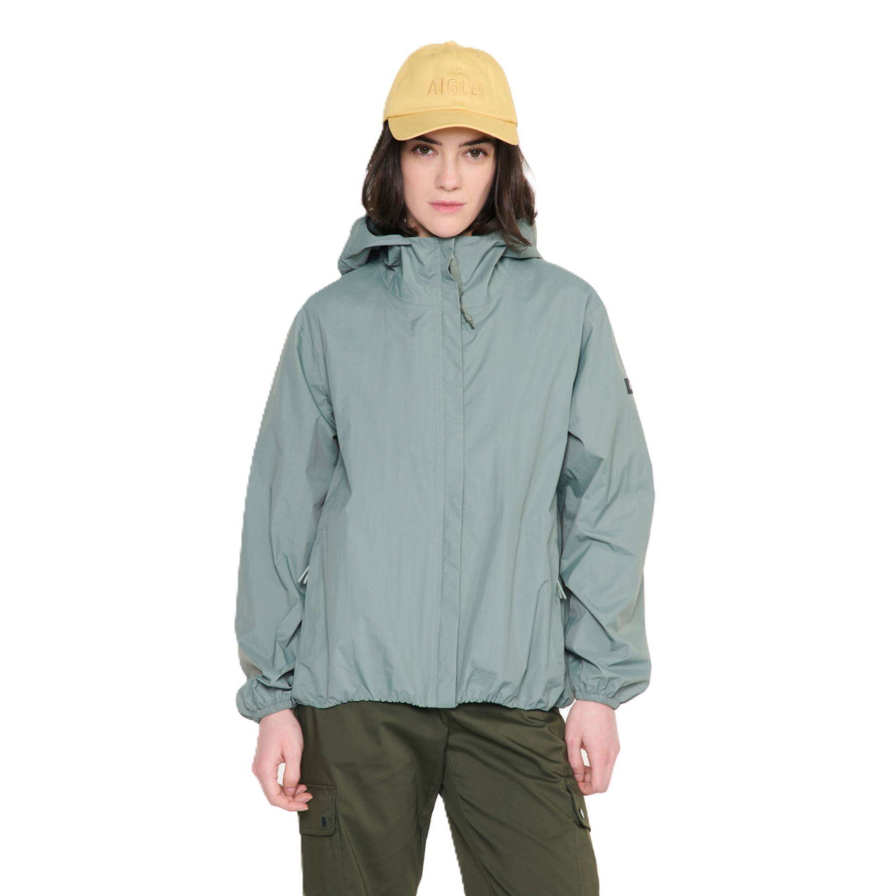 AIGLE / エーグル（エーグル） | 透湿防水 フーデッド ジャケット（ウィメンズ） / ZBFAJ15 00D ダークグリーン