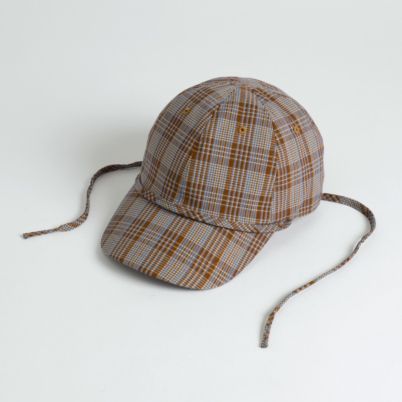【四角友里ブランド】 3 Way OTENBA Ribon Cap / MDP25209 BROWN × LIGHT BLUE ［25FW］|MOUNTAIN DAISY PRODUCTS