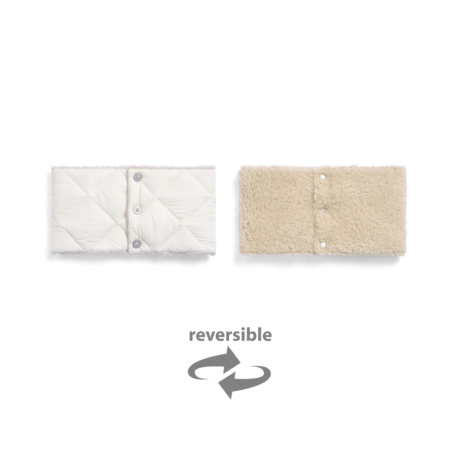 タイオン / TAION（タイオン） | シティ リバーシブル ダウンネックウォーマー（ユニセックス） / TAION－R203CI オフホワイト×グレーベージュ ［25FW］