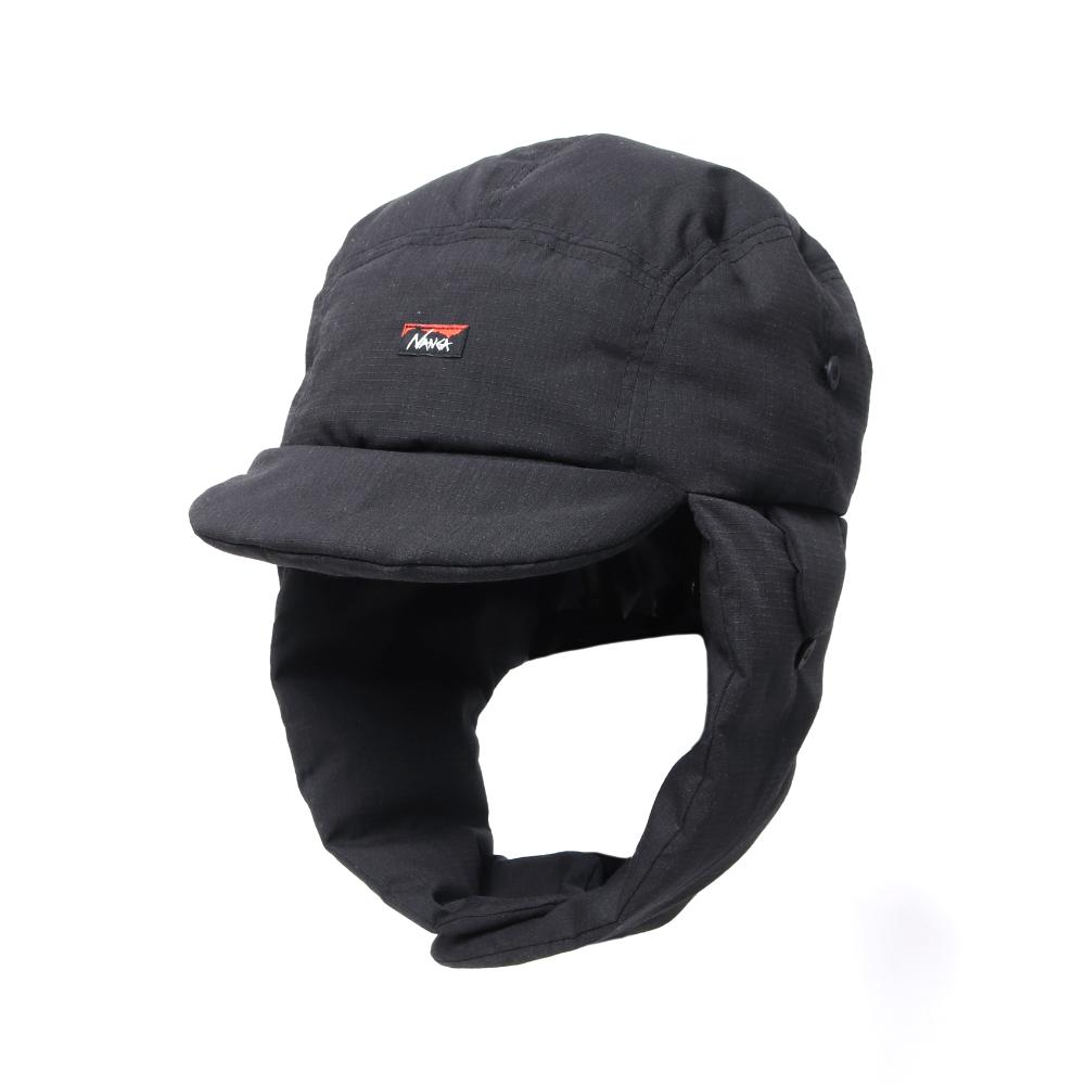 ナンガ / NANGA（ナンガ） | ヒノックリップストップダウンイヤーフラップキャップ / HINOC RIPSTOP DOWN EAR FLAP CAP NA2441-3B101-A BLK 