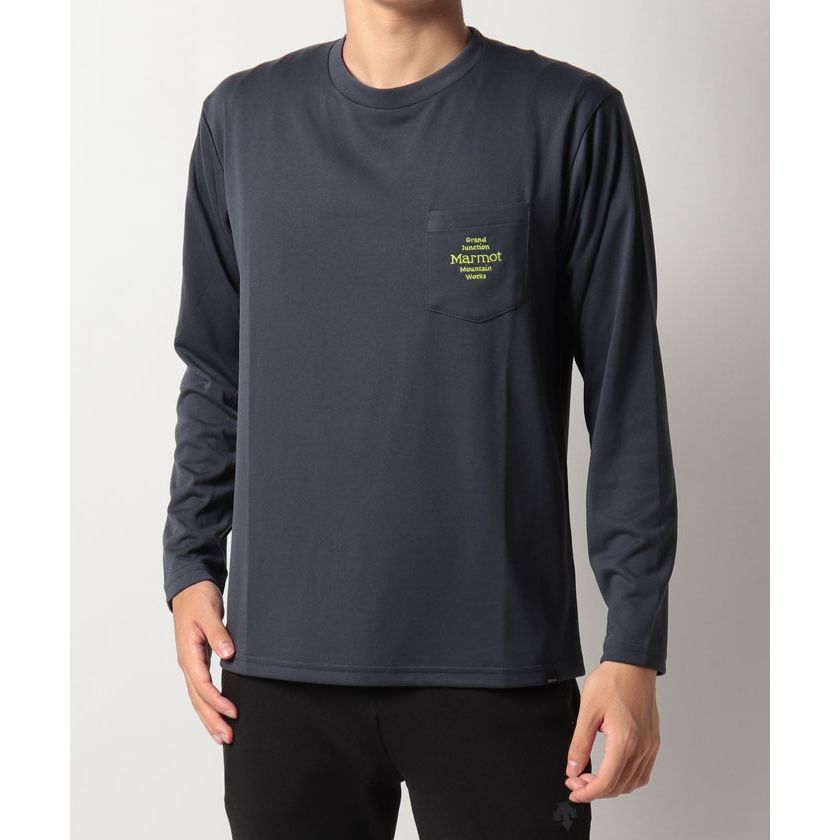 マーモット / Marmot（マーモット） | メンズ ポケットロゴ 長袖 Tシャツ / Pocket Logo L/S Tee TOMSJB57 INK