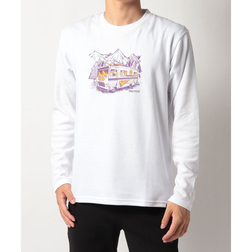 マーモット / Marmot（マーモット） | メンズ T/C キャンプカー プリント 長袖 Tシャツ / T/C Camp Car L/S Tee TOMSJB59 WH