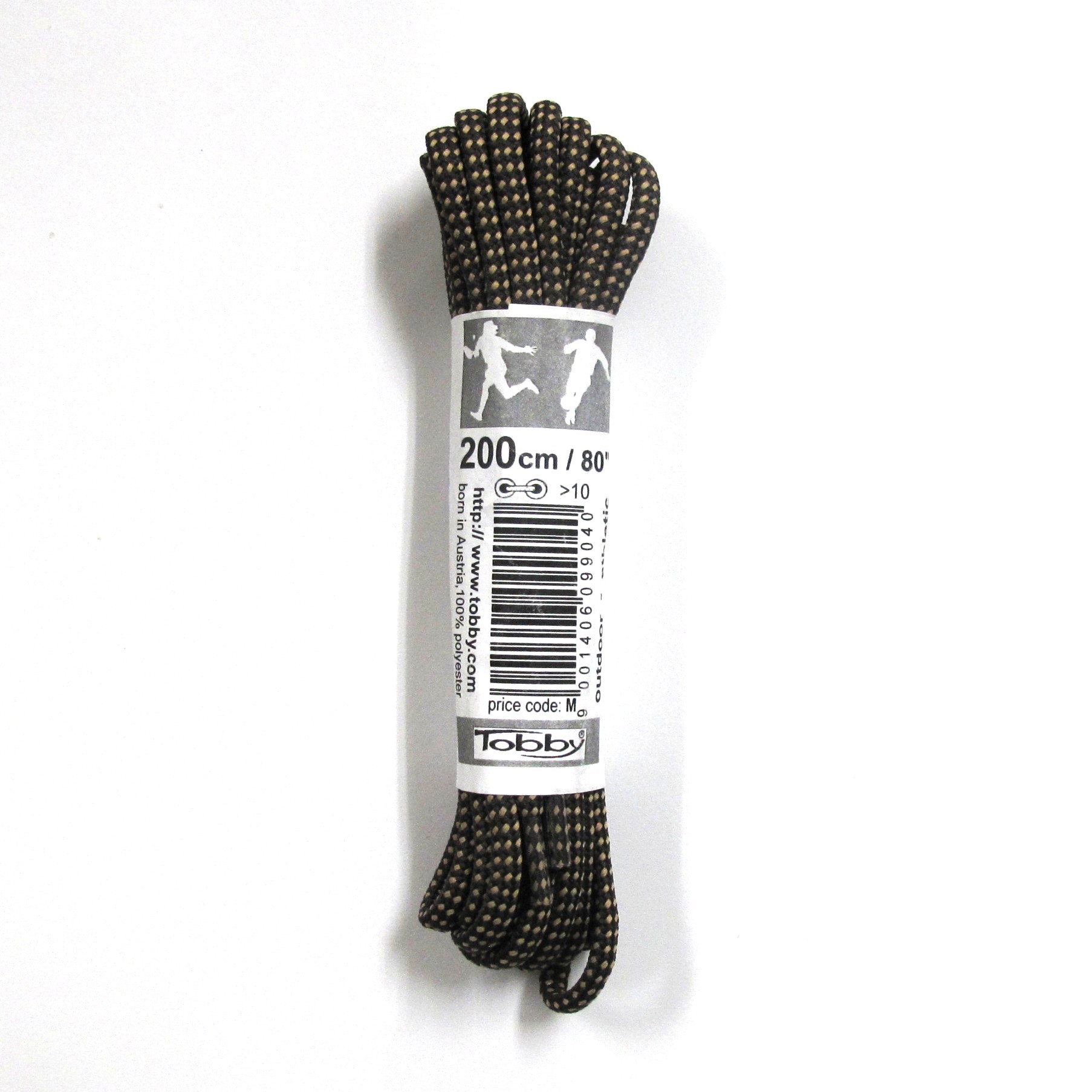 シューレースアウトドアスリム 丸 200cm / 242-DT04-200 ブラウン/サンドドット 2本入り|トビー / Tobby