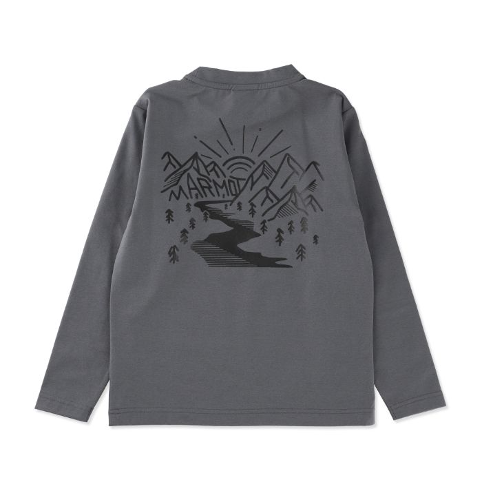 マーモット まーもっと Marmot  | 【クリアランス】 キッズファインデイロングティー / K&#039;s Fine day Long Tee TSFKC202 ダークグレー 