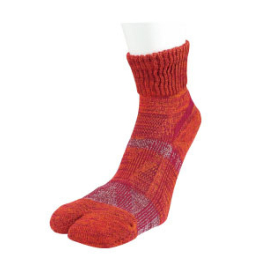バリエクロスショート タビ / レンガ C051-17-17 ソックス メンズ or レディース [25FW]|ソックスラボ / Socks Labo