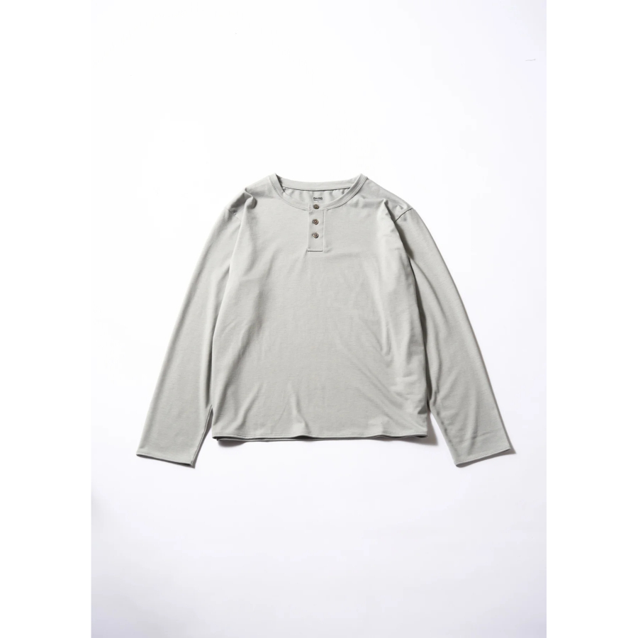 BRING / ブリング | ワンダーウェア ヘンリーネック ロングスリーブ Tシャツ / ライトグレー WUNDERWEAR Henry Neck Long Sleeve T-shirt BW0109 ユニセックス［25FW］