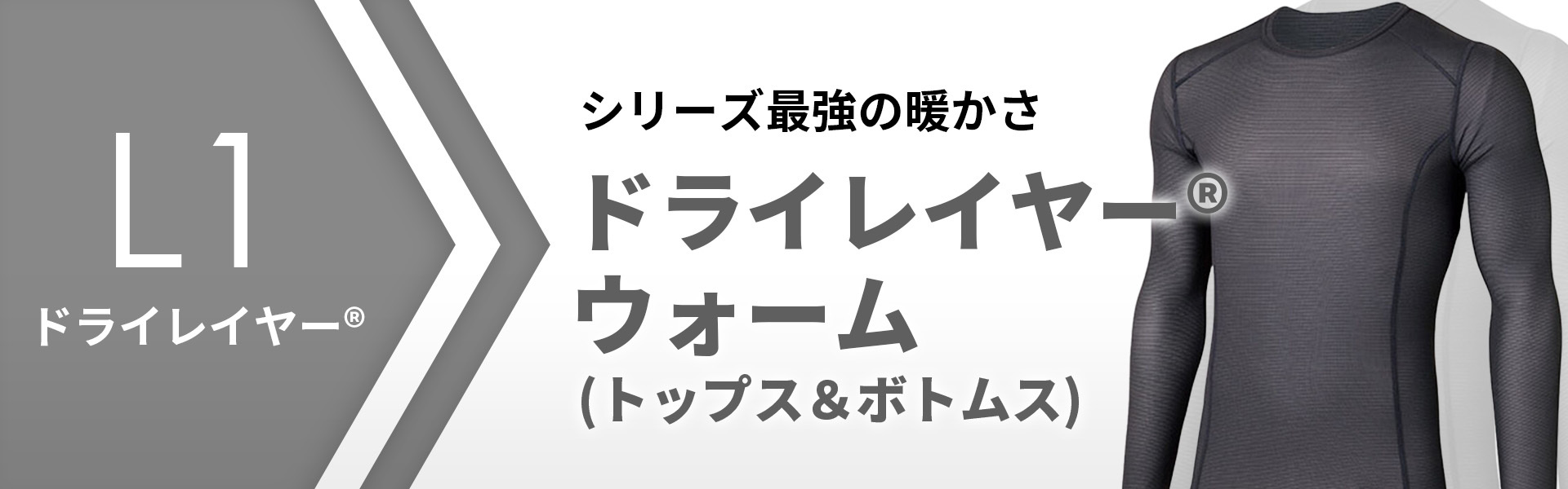 L1 ドライレイヤー® 肌をドライに体温を守る