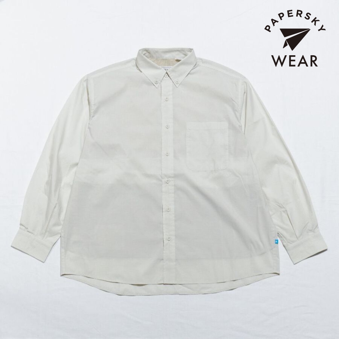 ペーパースカイ / PAPERSKY（ペーパースカイ） | PAPERSKY WEAR マガジン チェック ビッグ シャツ / IVORY CHECK MAGAZINE CHECK BIG SHIRT PS251012IC ユニセックス 