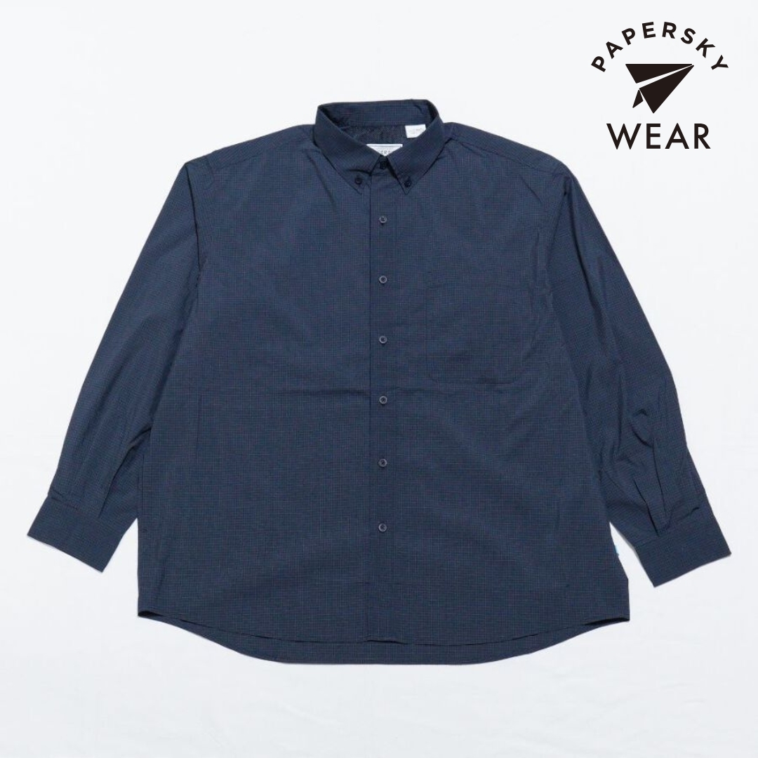 ペーパースカイ / PAPERSKY（ペーパースカイ） | PAPERSKY WEAR マガジン チェック ビッグ シャツ / NAVY CHECK MAGAZINE CHECK BIG SHIRT PS251012NC ユニセックス 