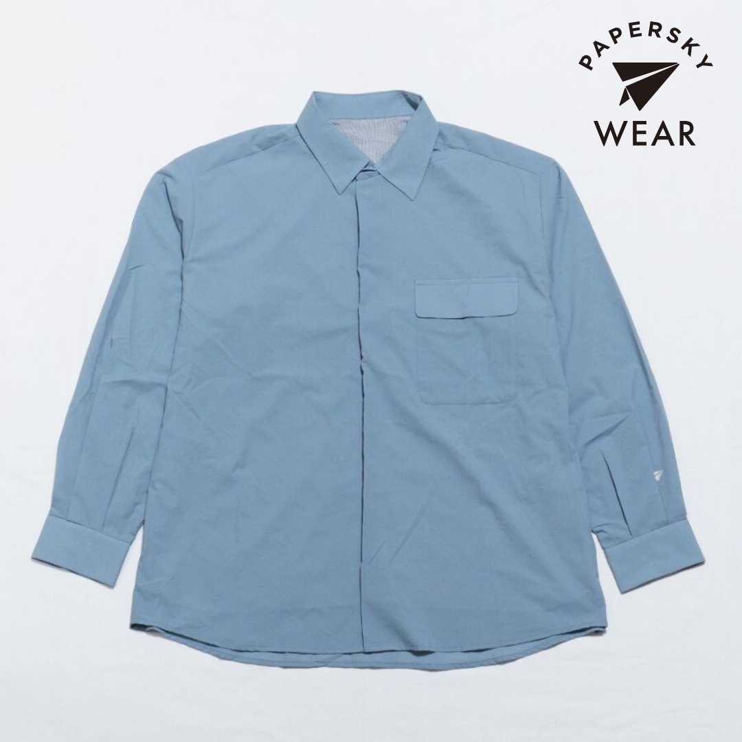 ペーパースカイ / PAPERSKY（ペーパースカイ） | PAPERSKY WEAR ウィンドビッグシャツ / Blue Gray WIND BIG SHIRT PS251016BG ユニセックス 