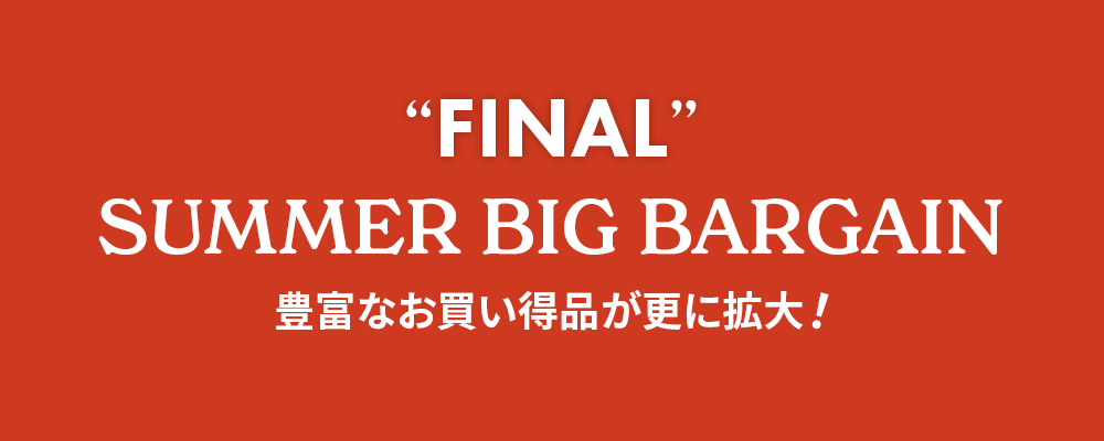 FINAL SUMMER BIG BARGAIN