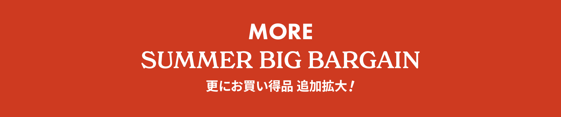MORE SUMMER BIG BARGAIN